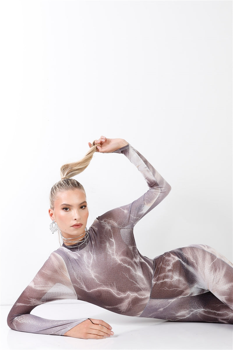 Sheer Lightning Catsuit