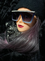 Load image into Gallery viewer, &quot;Blue Ice&quot; Bling Sunglasses

