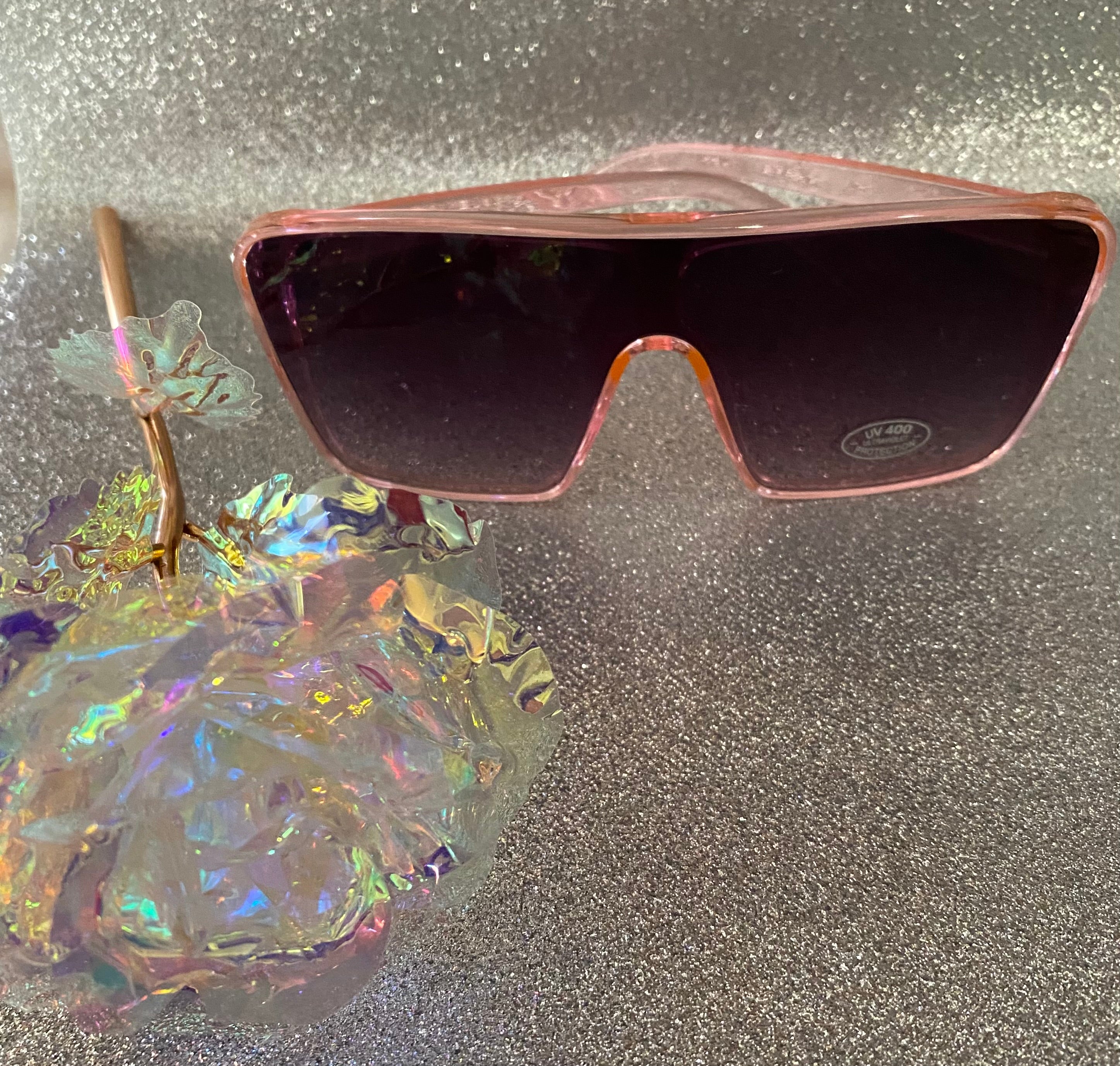 "Y2K"  Light Pink frame Sunglasses