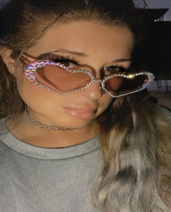 Sassy "Crystal Hearts" Sunglasses