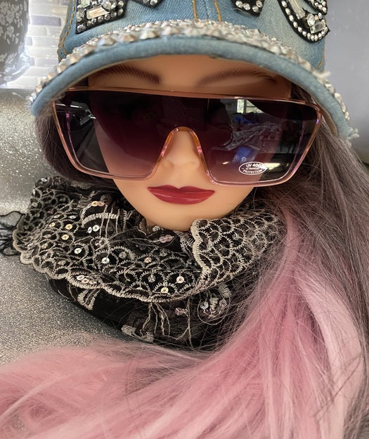 "Y2K"  Light Pink frame Sunglasses