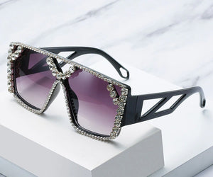 The "Liberace" Oversized Bling Rim Sunglasses